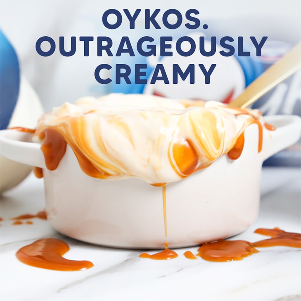 image 1 of Oykos Salted Caramel Luxury Greek Style Yoghurt Dessert 4x110g
