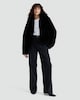 image 2 of F&F Faux Fur Jacket in Black