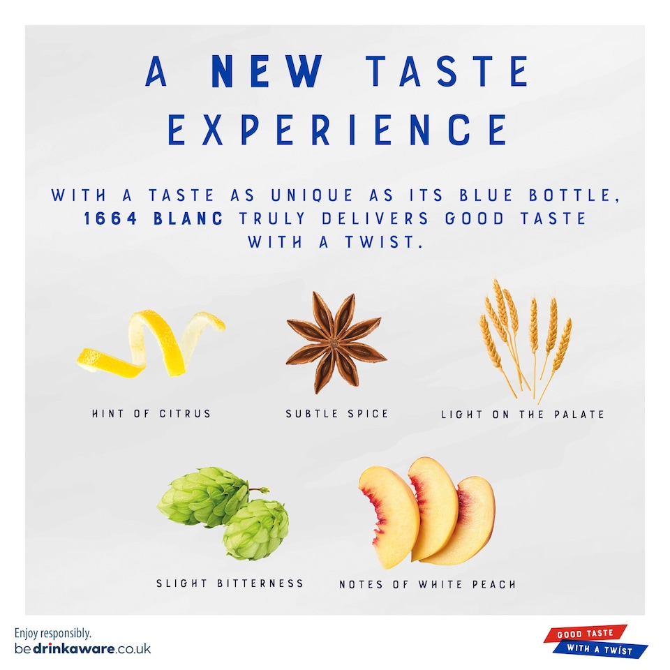 image 1 of Kronenbourg 1664 Blanc Premium Lager Beer 12x330ml