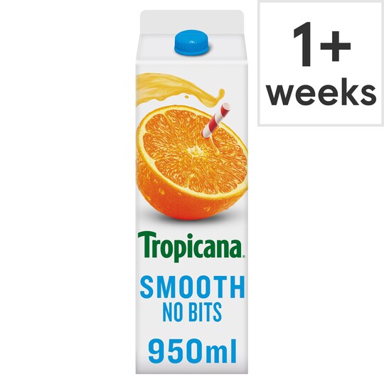 Tropicana Orange Juice Smooth 950Ml Tesco Groceries