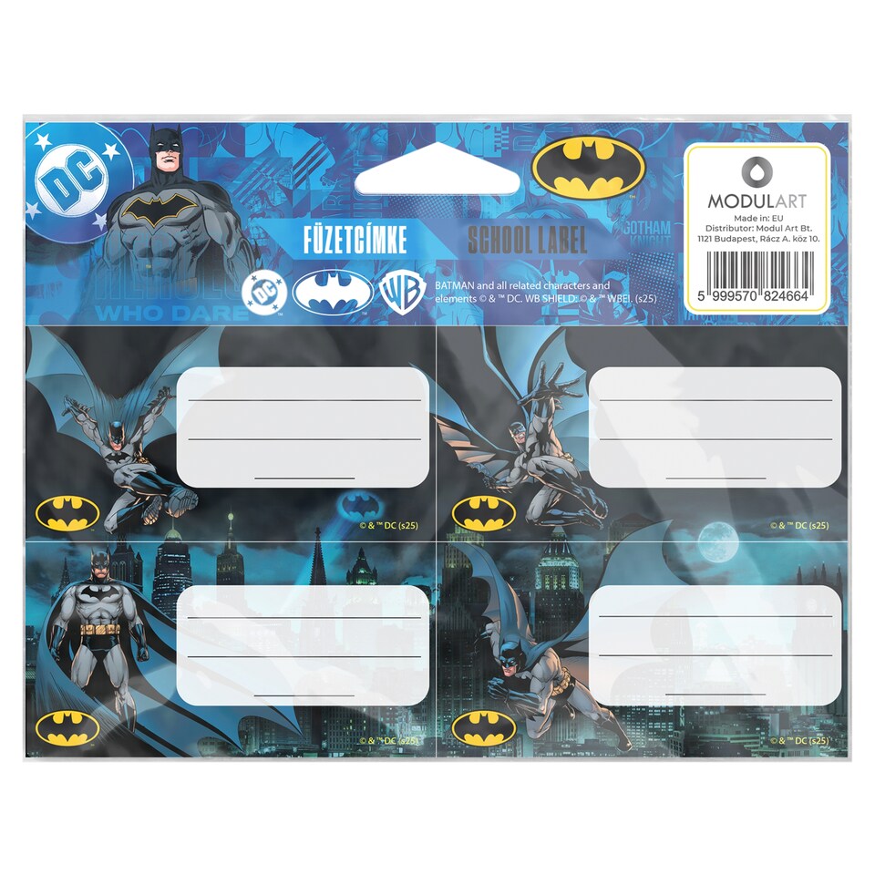 image 1 of Batman/Superman School Label