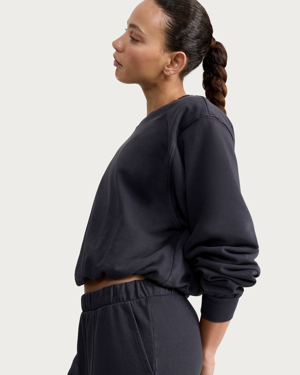 image 1 of F&F Active Bubble Hem Sweatshirt in Grey