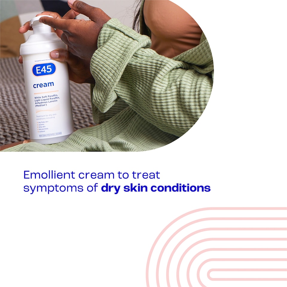 image 1 of E45 Moisturiser Body Cream for Dry Skin & Eczema 500g