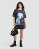 image 2 of F&F Pure Cotton Corpse Bride Print T-Shirt in Grey