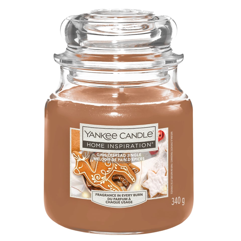 image 1 of Yankee Candle HI Gingerbread Jingle Medium Jar 340g 