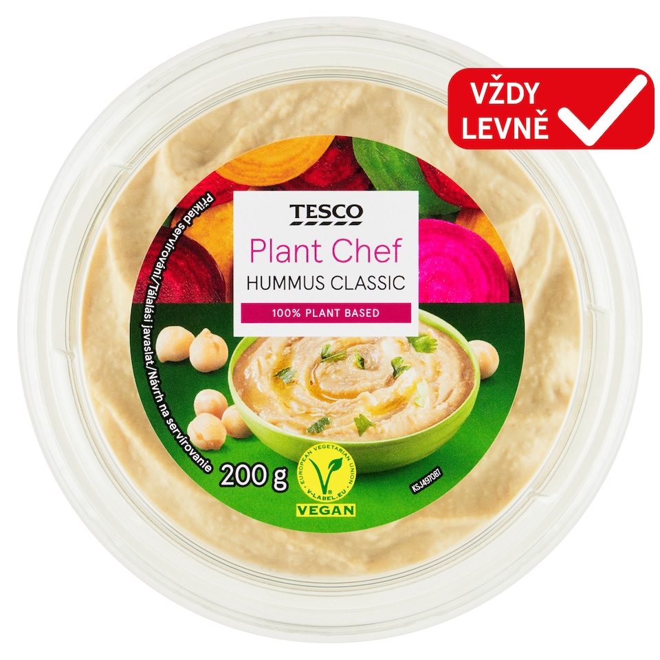 Tesco Plant Chef Hummus Classic 200g