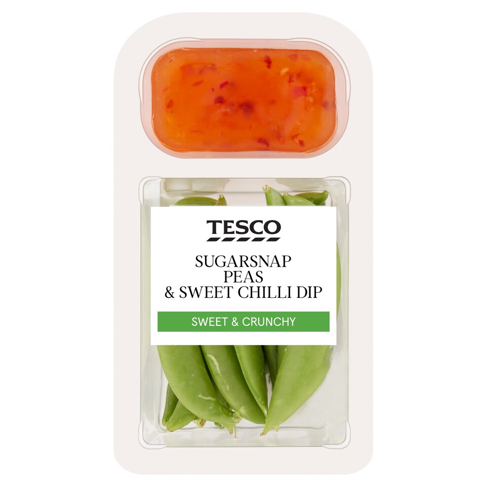 Tesco Sugarsnap Peas & Sweet Chilli Dip 90g