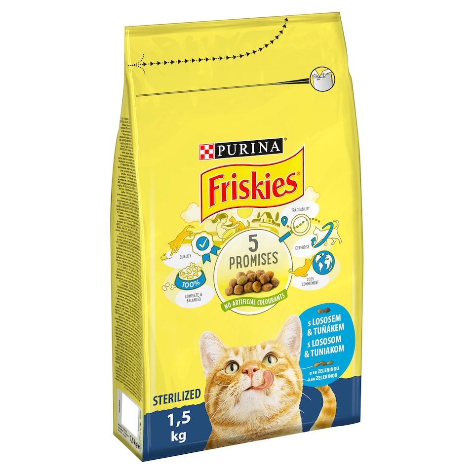 Friskies® Sterilized with Delicious Combination of Salmon and Tuna and Vegetables 1.5kg