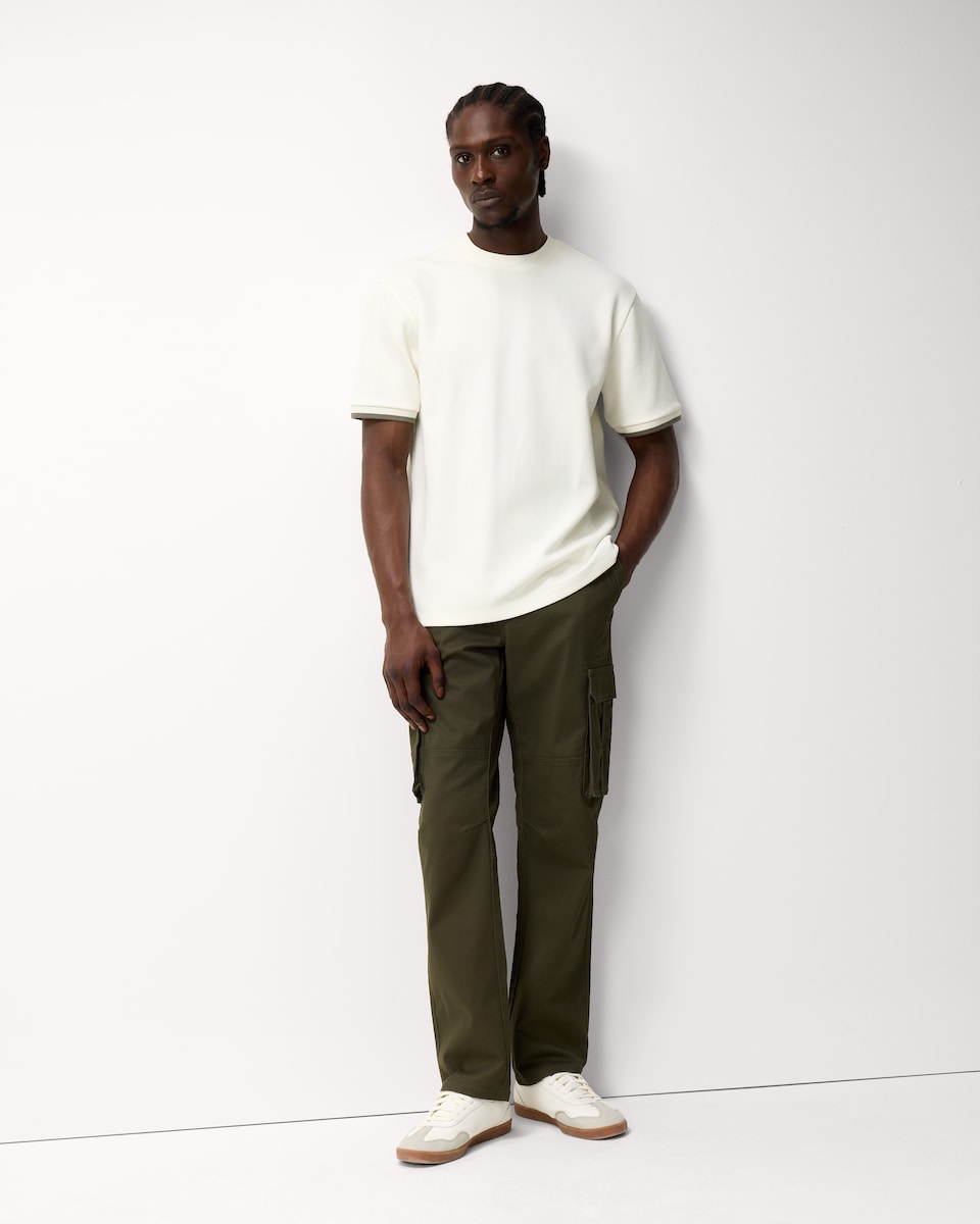 image 1 of F&F Cotton Rich Cargo Trousers in Khaki