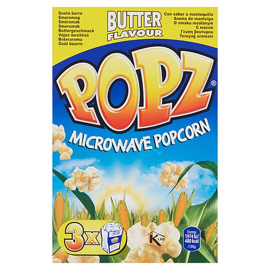  Popz Butter Popcorn 3Pk X 90g