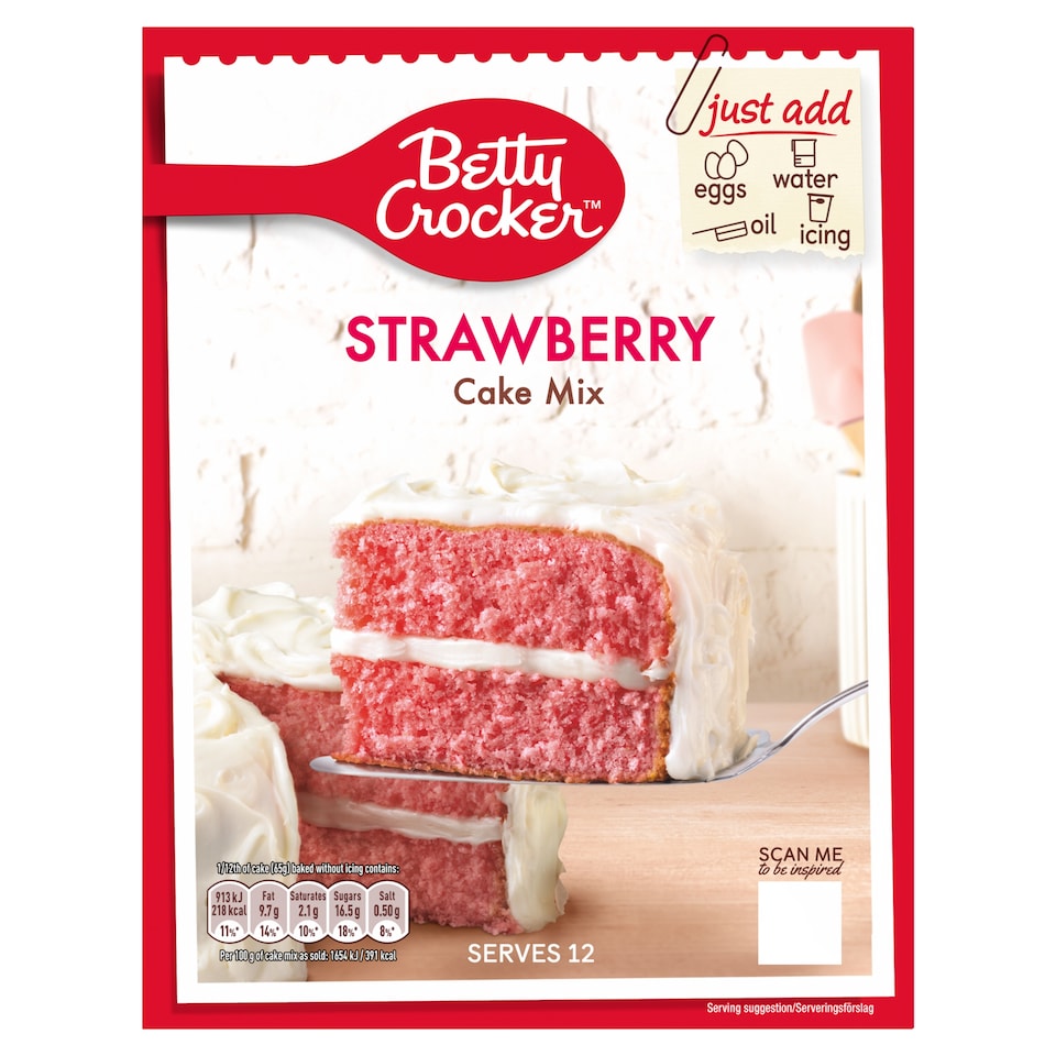 Betty Crocker Strawberry Cake Mix 425G
