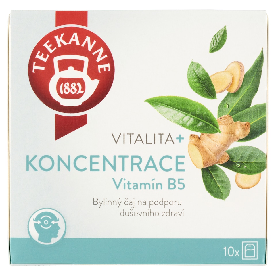 image 1 of Teekanne Vitality+ Concentration and Mental Health Herbal Tea 10 x 1.8 g (18 g)
