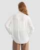 image 3 of F&F Satin Long Sleeved Pocket Front Shirt in Cream