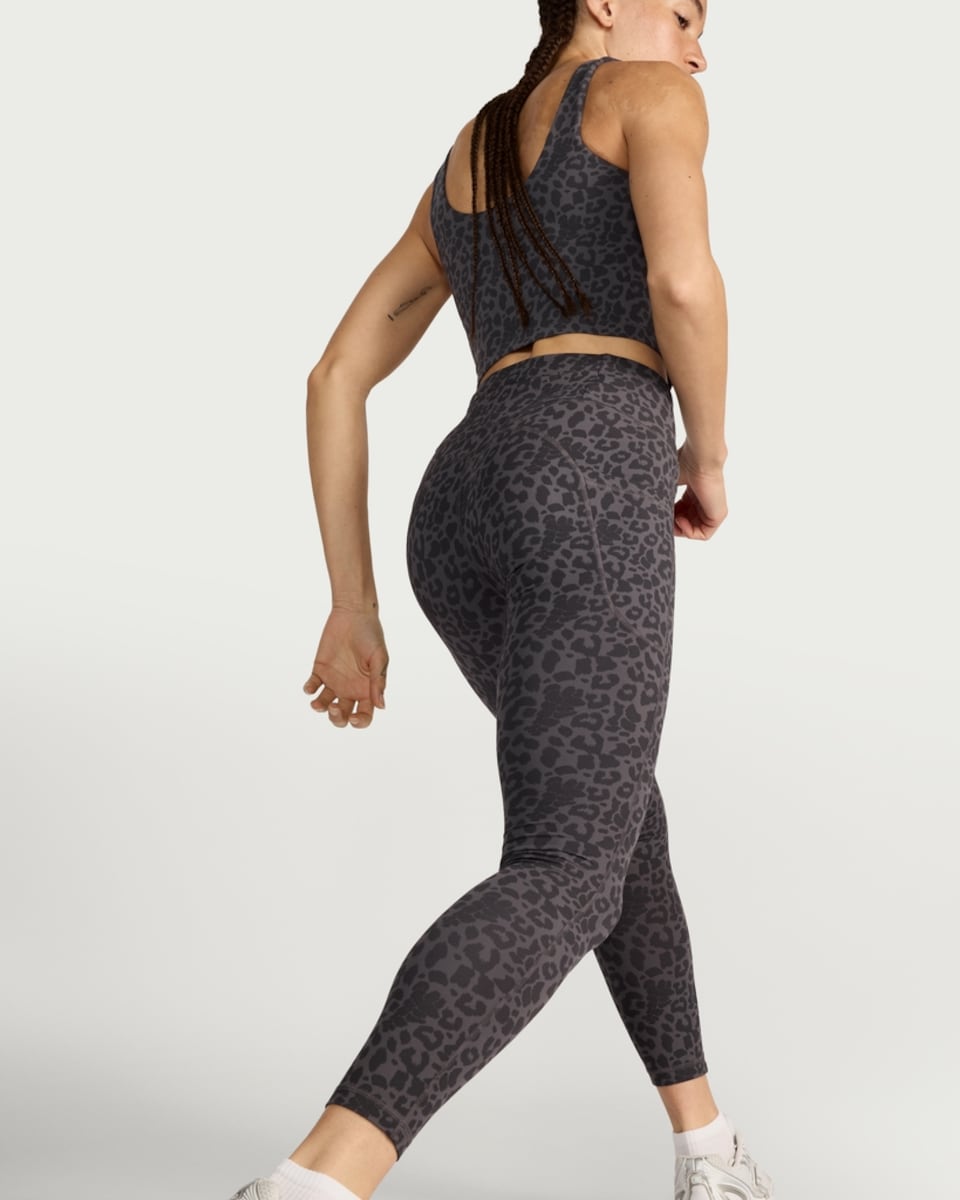 image 1 of F&F Active ULTRAMOVE High Waisted Pocket Leggings in Multi Black