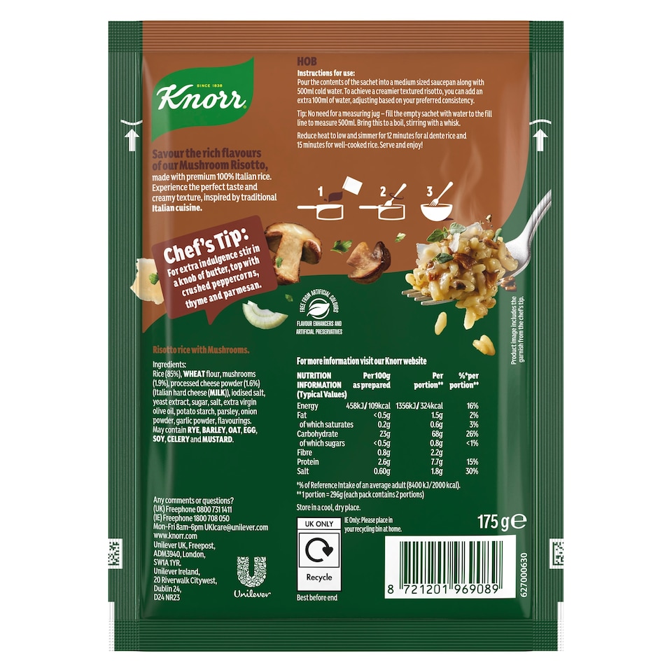 image 1 of Knorr Mushroom Risotto 175G