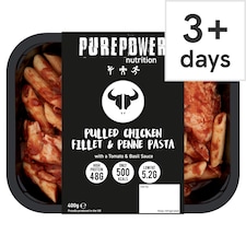 PULLED CHICKEN FILLET AND PENNE PASTA WITH A TOMATO & BASIL
