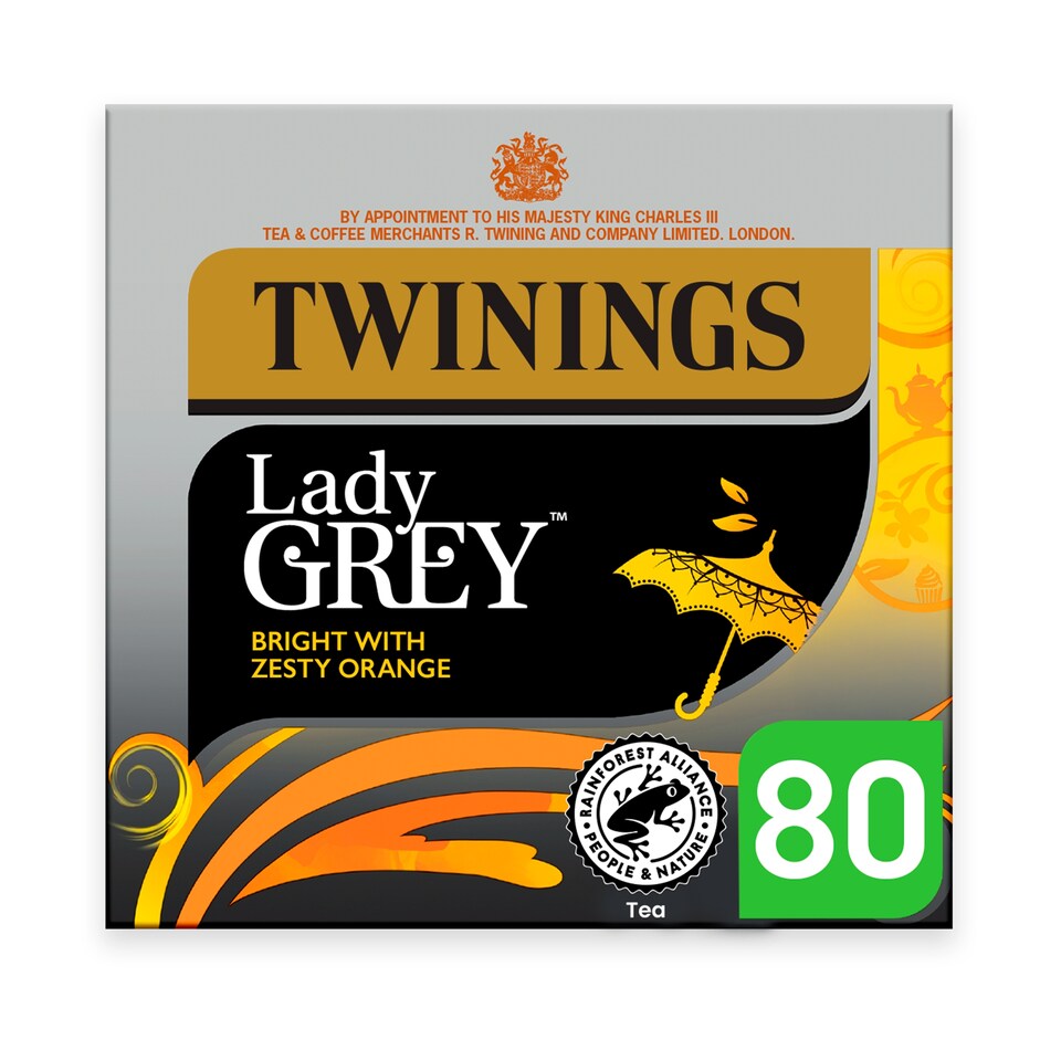 image 1 of Twinings Lady Grey Tea Bags 80 Pack 200g