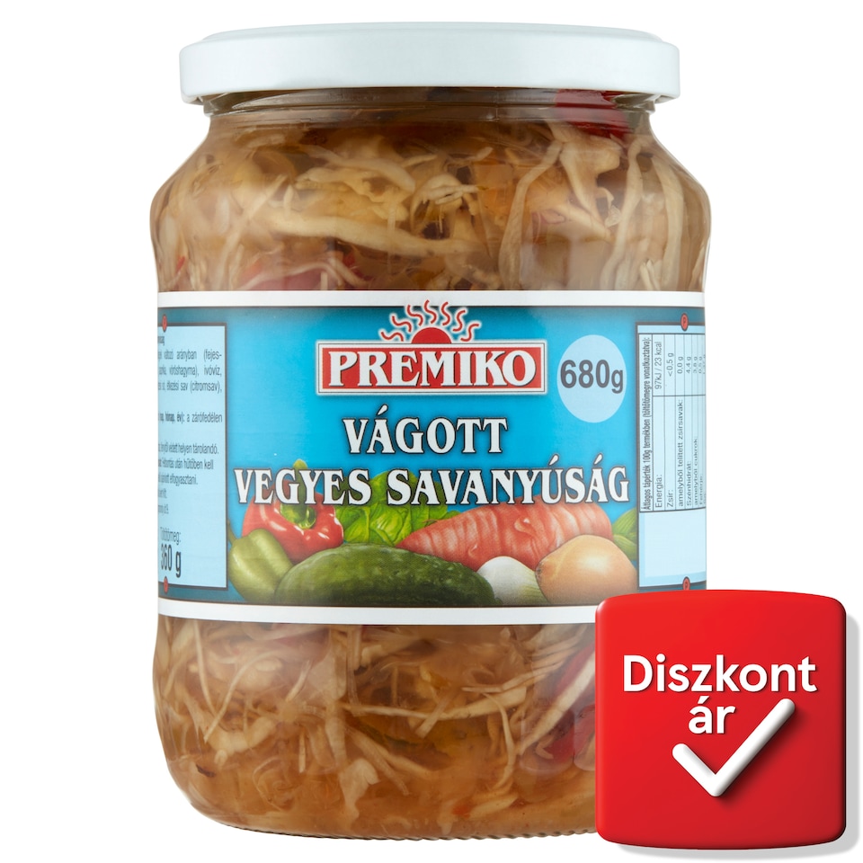 Premiko vágott vegyes savanyúság 680 g