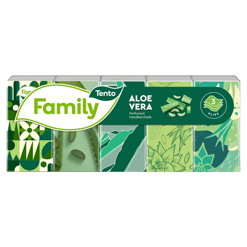 Tento Family Aloe Vera Kapesníky 2-vrstvé 10 x 10 ks
