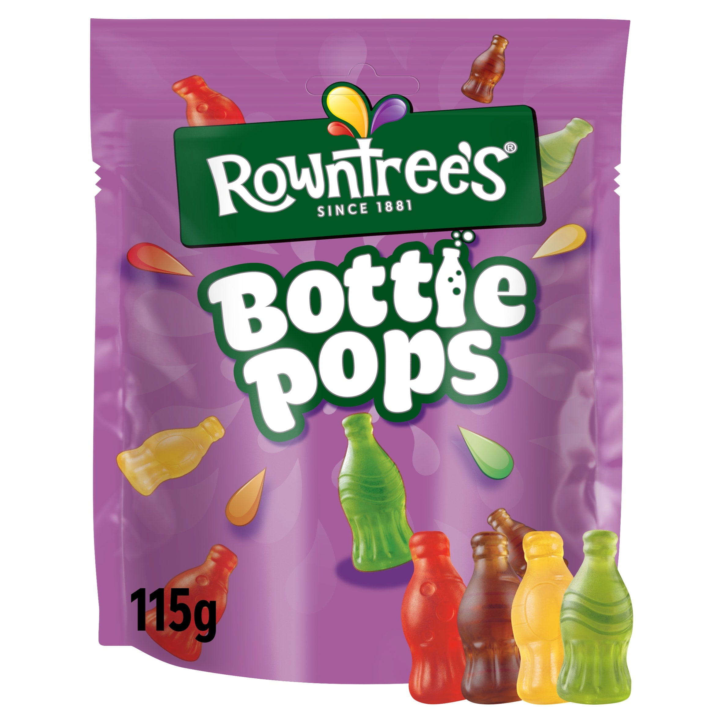 ROWNTREES Bottle Pops Sweets Sharing Bag 115g