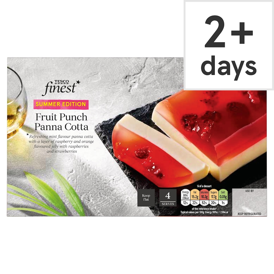 image 1 of Tesco Finest Fruit 'Punch' Panna Cotta 400g