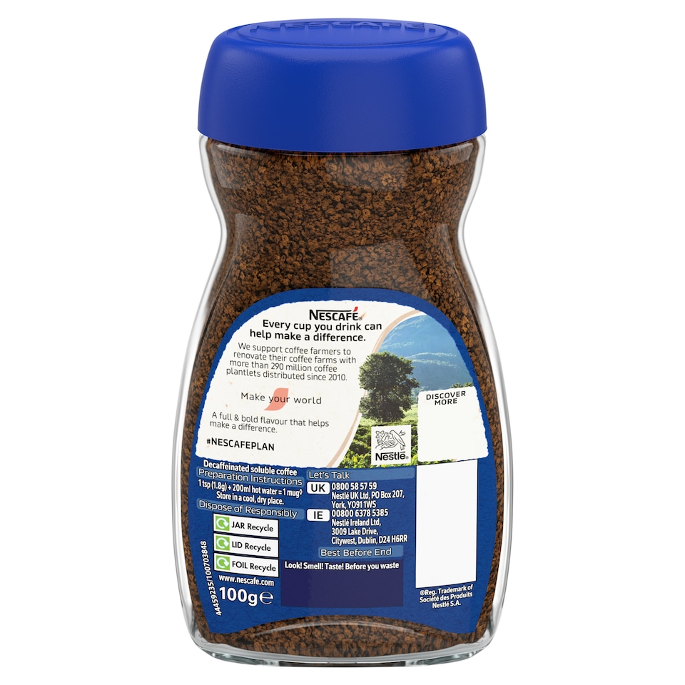 image 1 of Nescafe Original Decaf Instant Coffee 100g