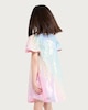 image 3 of F&F Girls Rainbow Sequin Embellished Short Sleeved Dress in Multi