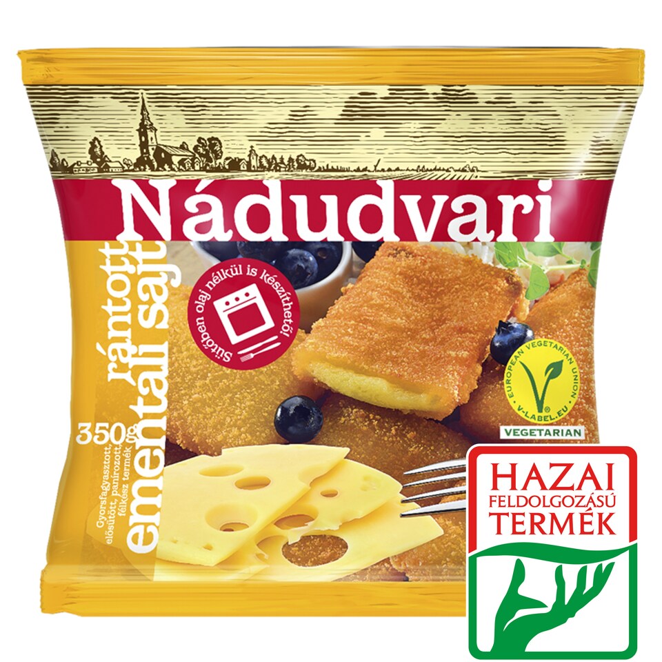 Nádudvari gyorsfagyasztott rántott ementáli sajt 350 g