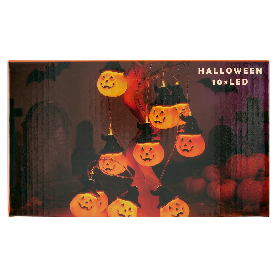 obrázok 1 z Halloween tekvica 10 LED svetelný reťazec