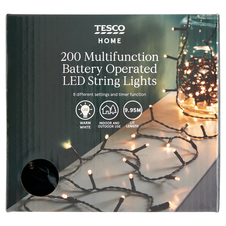 obrázok 1 z Tesco Home Svetelná reťaz na batérie 200 LED