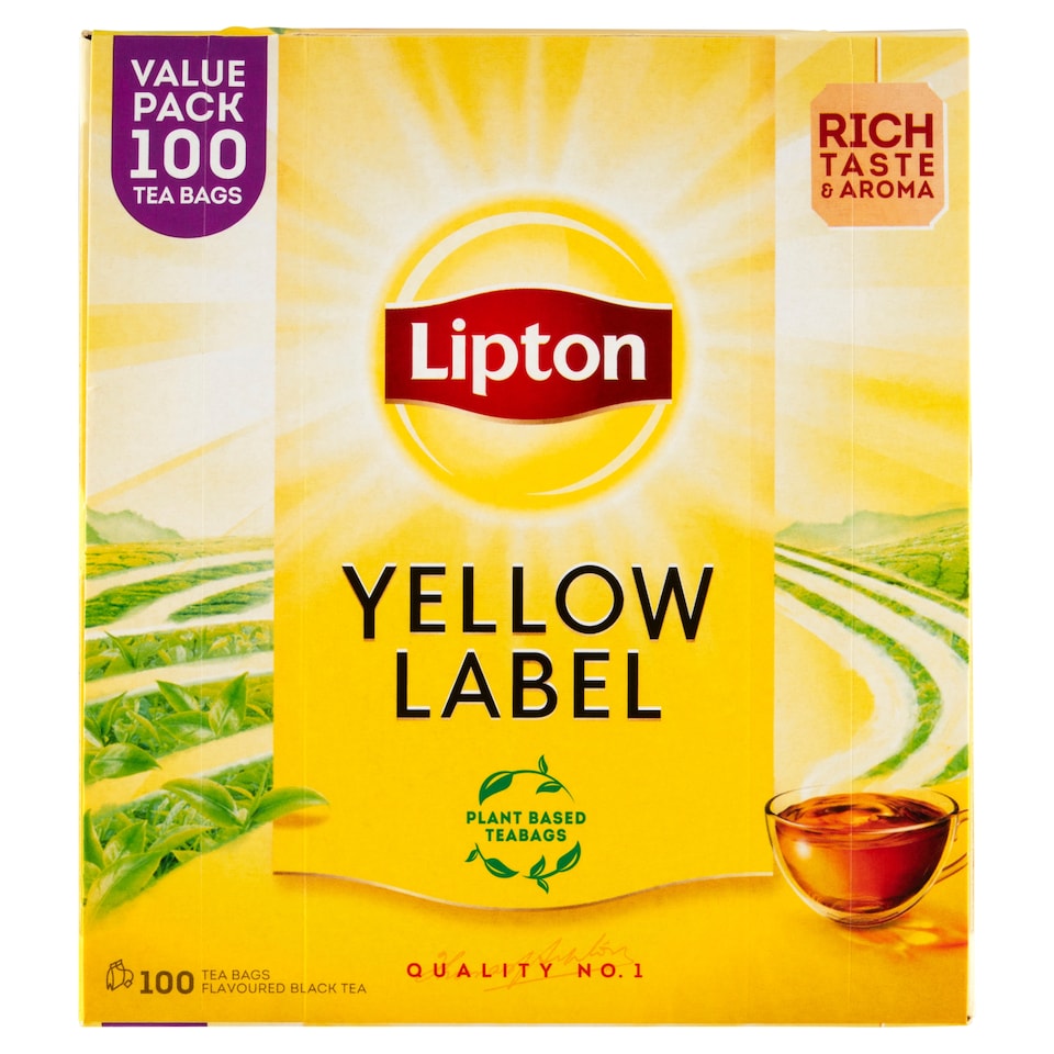 Obrázek 1 pro produkt Lipton Yellow Label černý čaj aromatizovaný 100 sáčků 200g