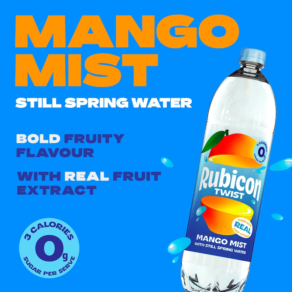 image 1 of Rubicon Twist Mango Mist Still Flavoured Spring Water 1.5L
