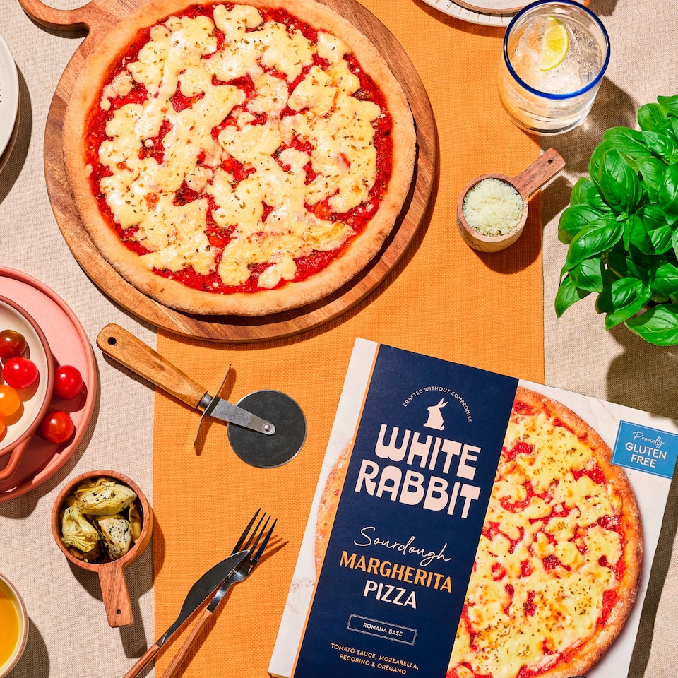 image 1 of White Rabbit Margherita Gluten Free Sourdough Romana Pizza 352g