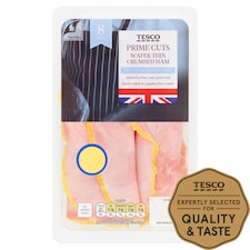 Tesco British Wafer Thin Crumbed Ham Slices 125G