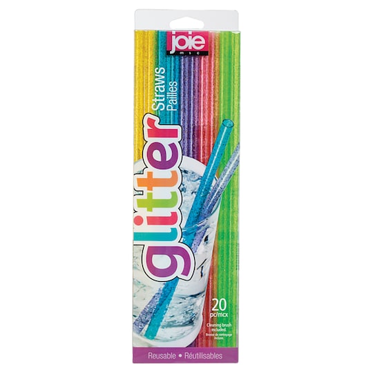 Joie Glitter Straws 20 Pack Tesco Groceries