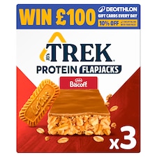 Trek Protein Flapjacks with Lotus Biscoff 3x50g