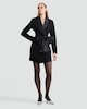 image 2 of The F&F Edit Satin Bow Detail Mini Blazer Dress in Black