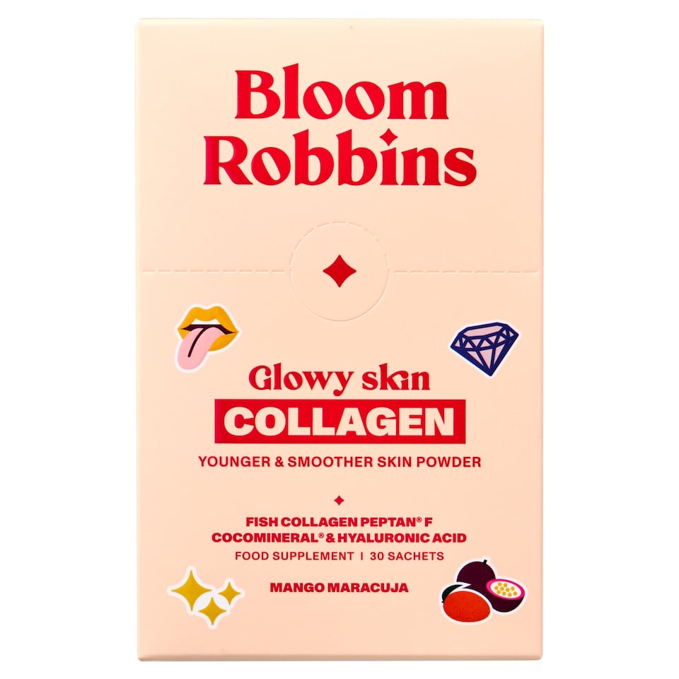 obrázok 1 z Bloom Robbins Glowy Skin Collagen výživový doplnok 30 vrecúšok 300 g