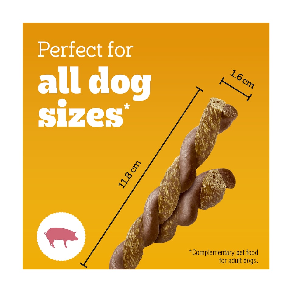 image 1 of Pedigree Rodeo Duos Adult Dog Treats Chicken & Bacon 123g