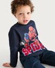 image 2 of Marvel Spider-Man Pure Cotton Long Sleeved Top in Navy