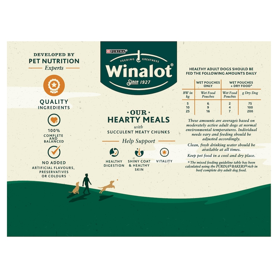 image 1 of Winalot Meaty Chunks Dog Food Pouches In Gravy 12X100g