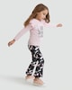 image 1 of F&F Girls 2-Piece Pure Cotton Fabulous Ghost Print Top and Legging Set in Multi Pink
