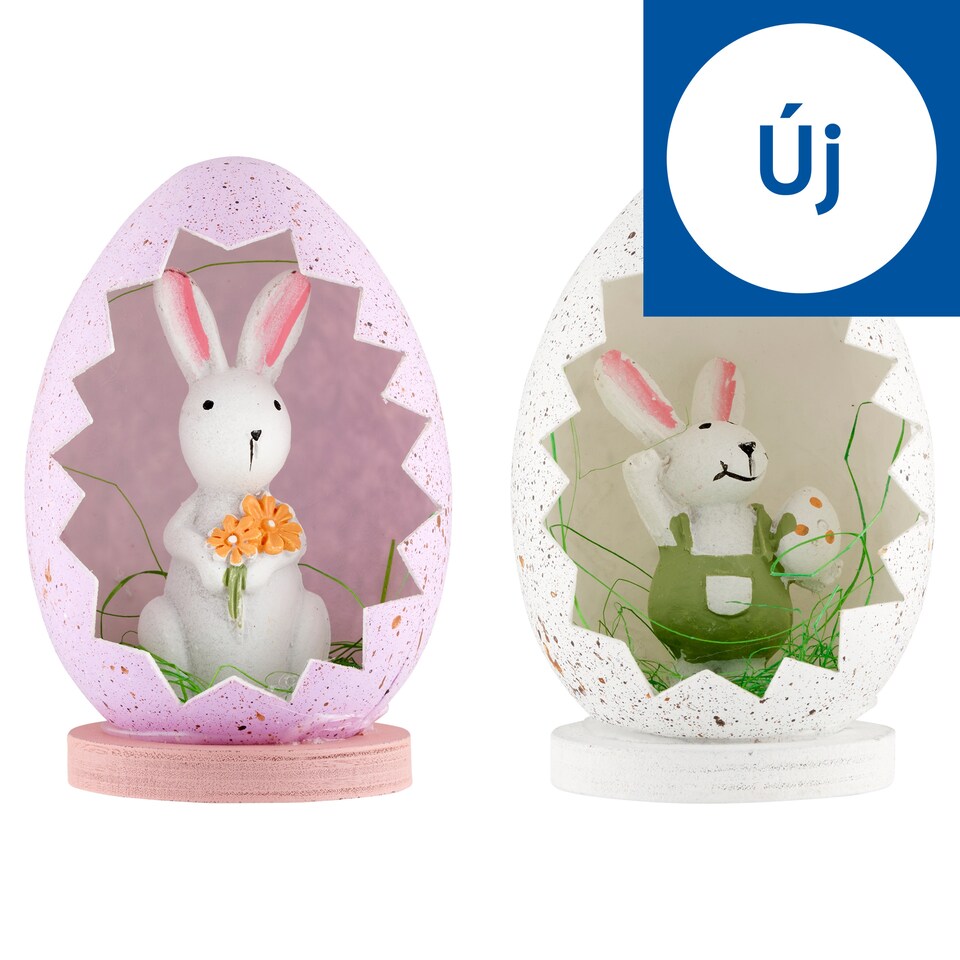 Happy Easter nyuszi tojásban dekoráció 5,5 x 5,5 x 8,5 cm