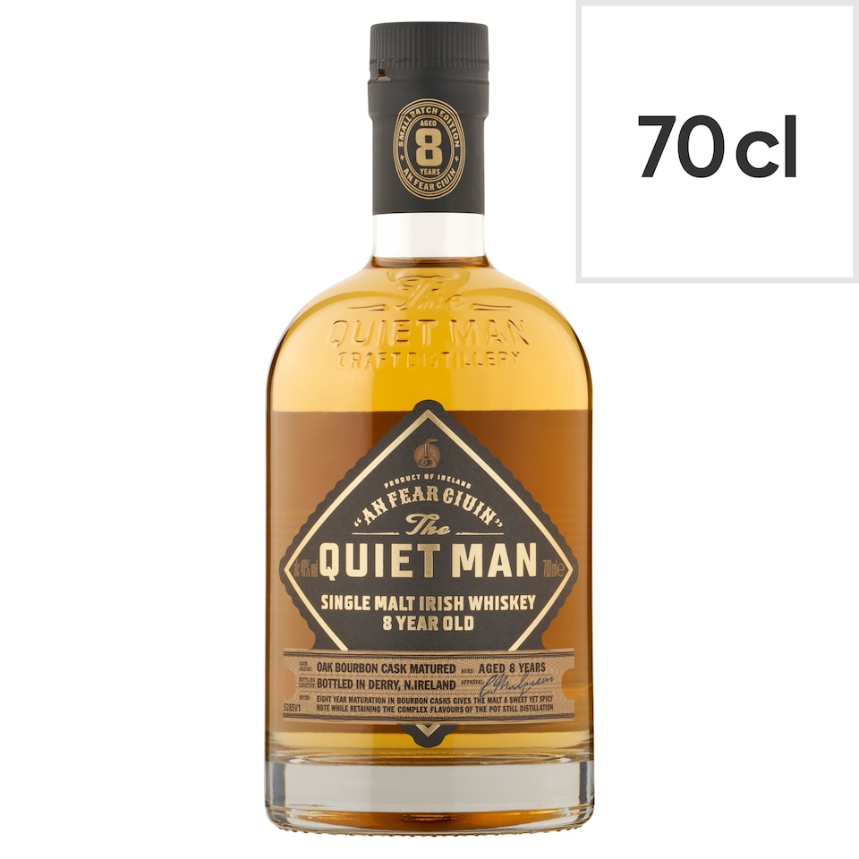 The Quiet Man Single Malt Irish Whiskey 8 Year Old 700ml