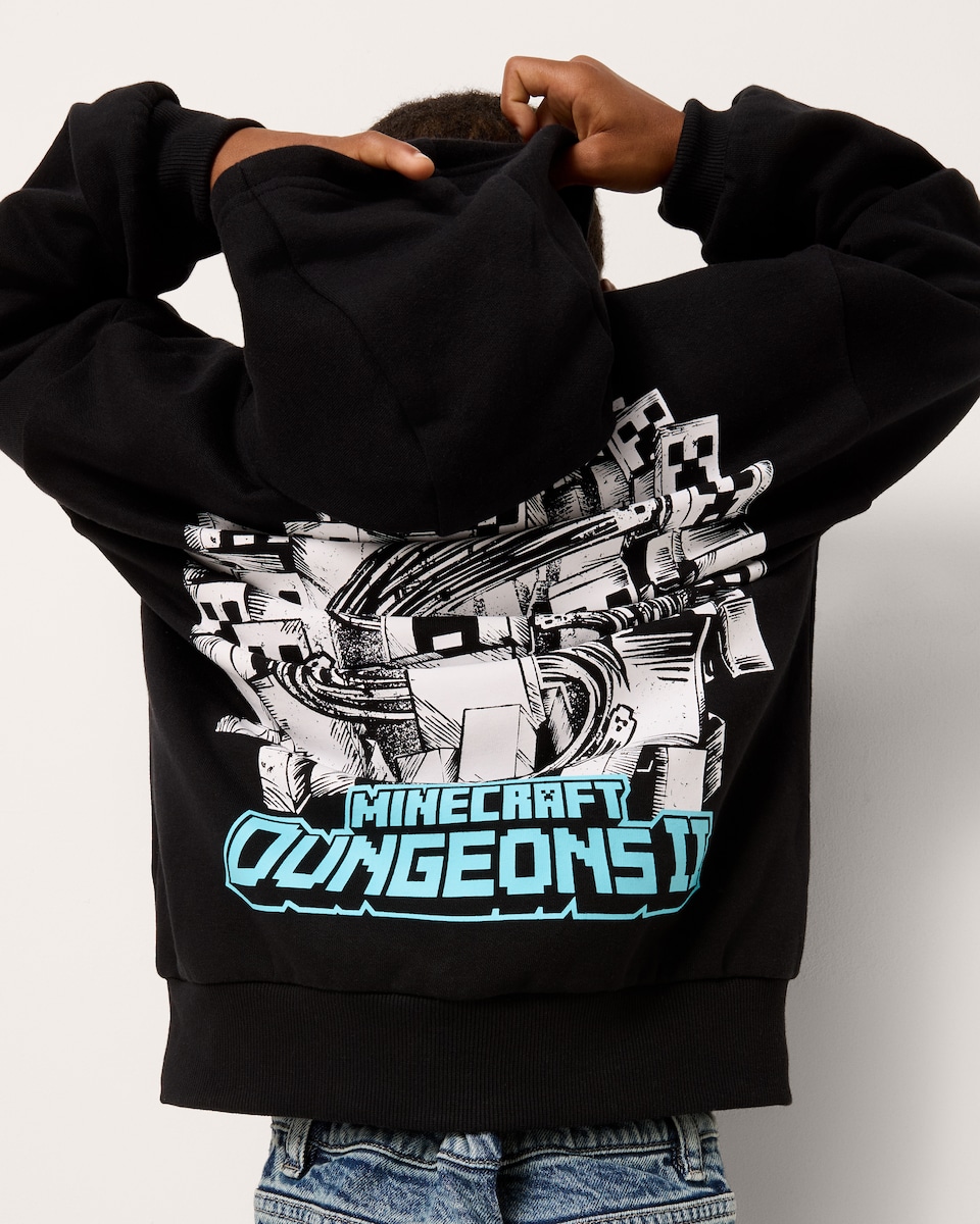 image 1 of Minecraft Dungeons II Cotton Rich Hoodie in Black