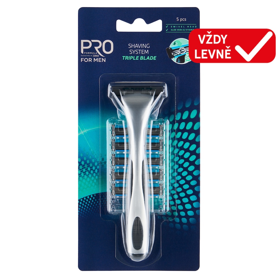 Pro Formula For Men Triple Blade holicí strojek se 3 břity + 5 náhradních hlavic