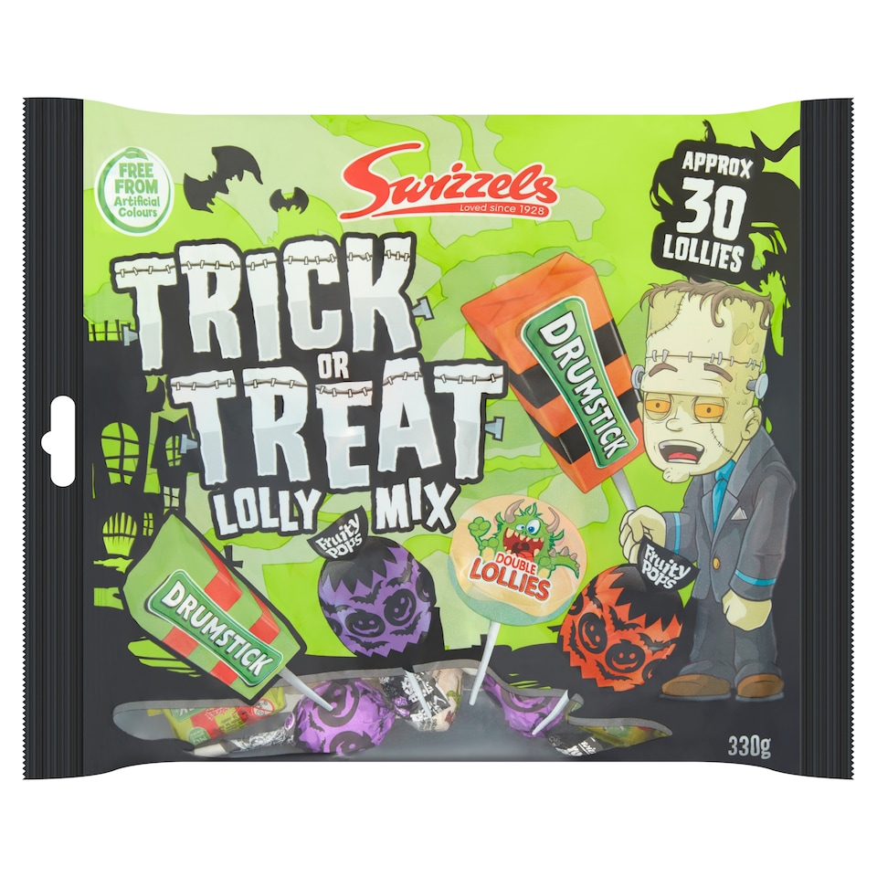 Swizzels Trick Or Treat Lolly Bag 330G