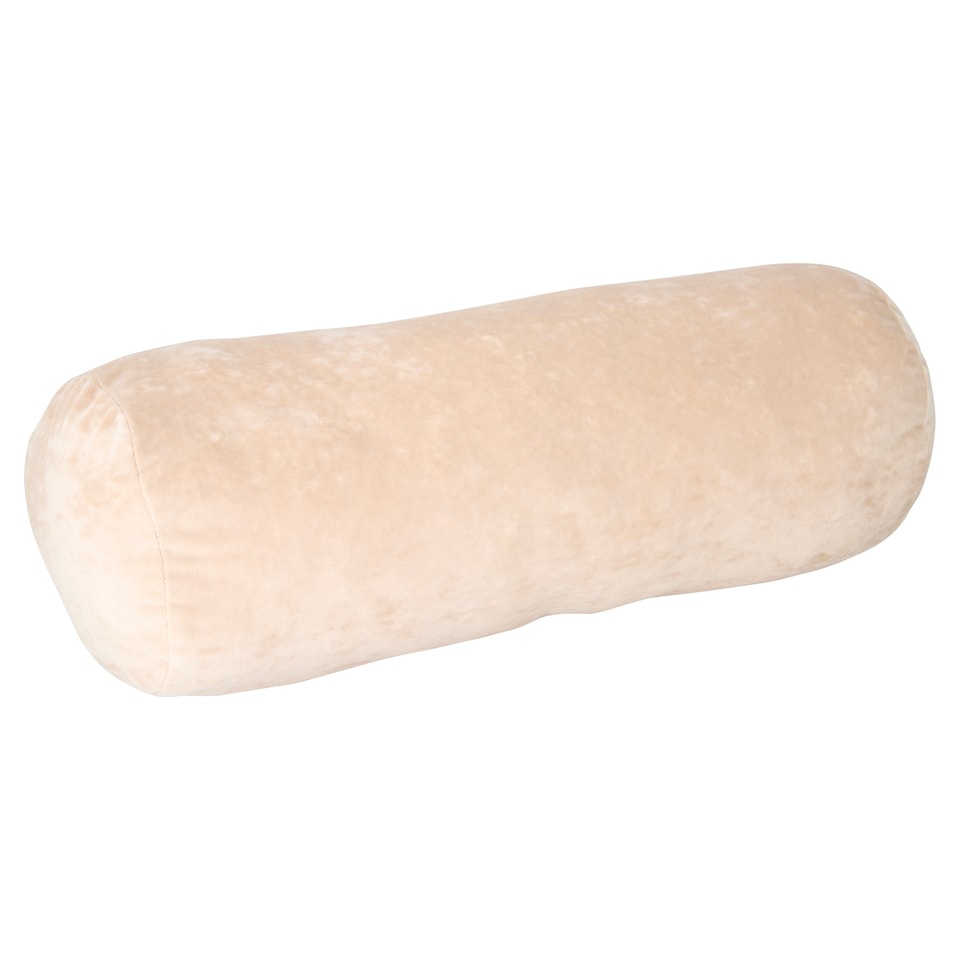 F&F Home Natural Matte Velvet Bolster Cushion