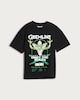 image 4 of Gremlins Obey the Rules Print Pure Cotton T-Shirt in Grey