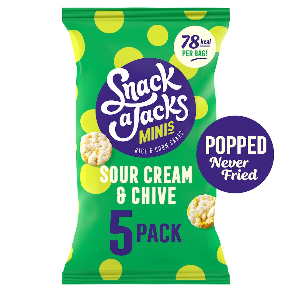 image 1 of Snack a Jacks Sour Cream & Chive Rice Cakes Multipack Snacks 5x19g